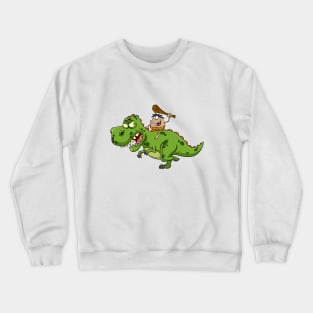 Caveman and Dinosaur Crewneck Sweatshirt